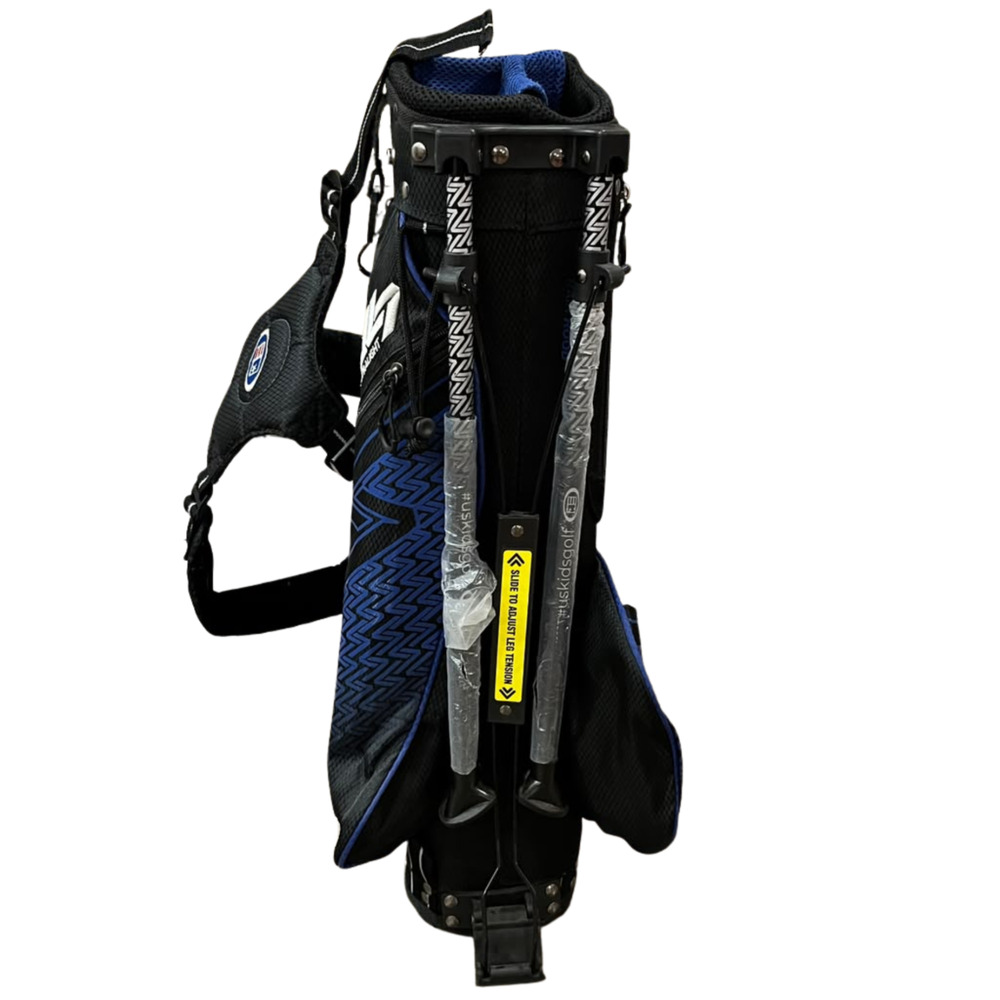 US Kids Golf UL7 Ultralight 45" 3-Way Stand Carry Bag Black/Blue Rain Hood Nice! - Picture 2 of 7